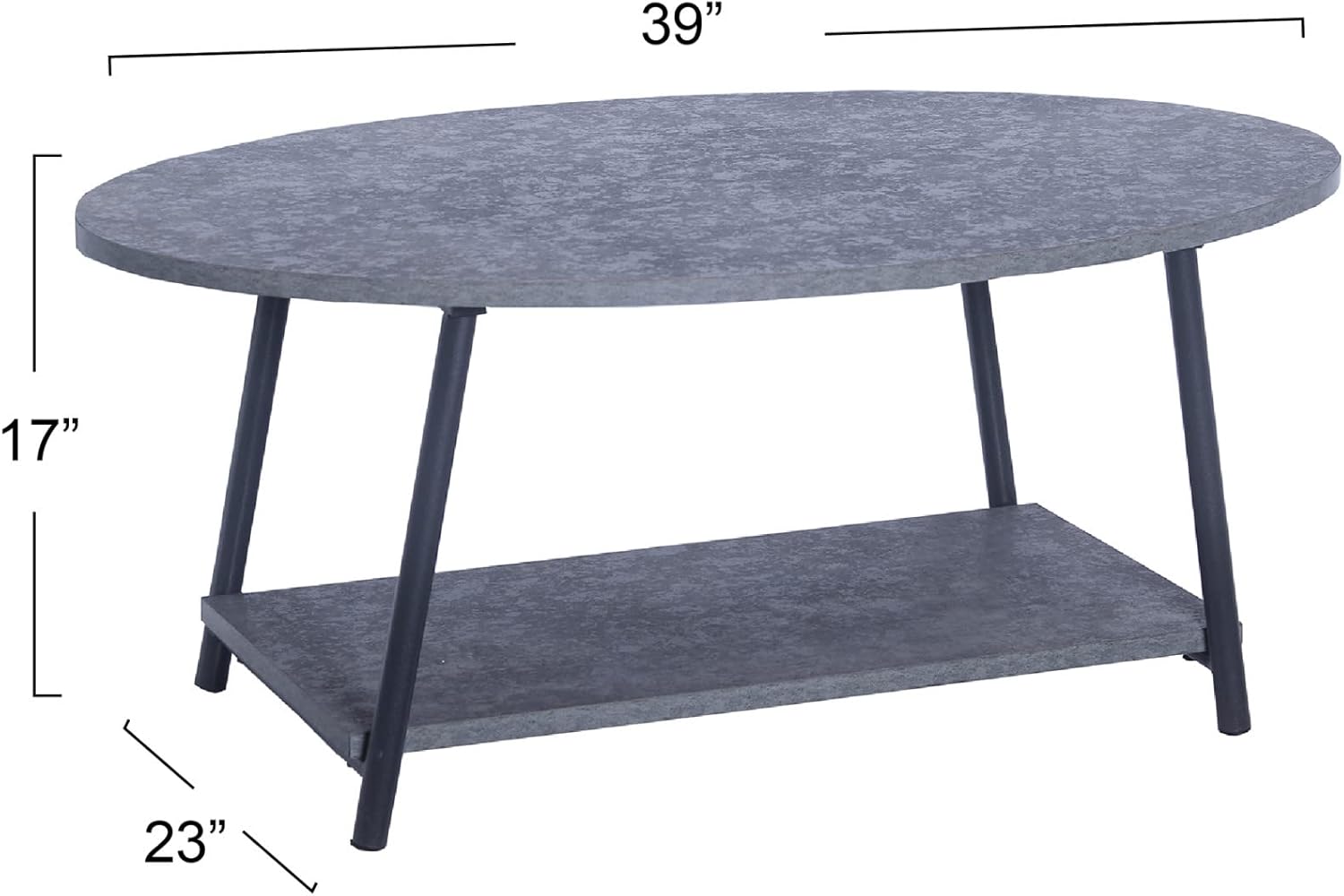 ✨ Modern Slate Style Coffee Table – Industrial Concrete Look Side Table 🏡🖤