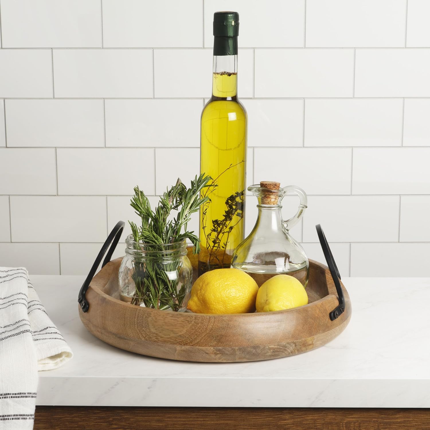 ✨ Rustic Metal & Wood Display Stand – Tiered Fruit Holder for Home 🍇🏠