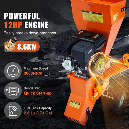 🌿 Electric Wood Chipper Shredder – Powerful Garden Branch & Leaf Mulcher ⚡🪵