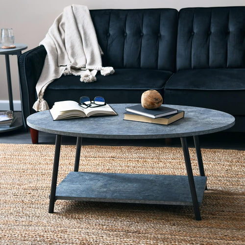 ✨ Modern Slate Style Coffee Table – Industrial Concrete Look Side Table 🏡🖤