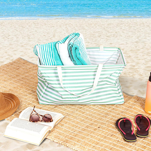 🌿 Foldable Reusable Shopping Bag – Heavy Duty Eco-Friendly Grocery Tote 🏡✨