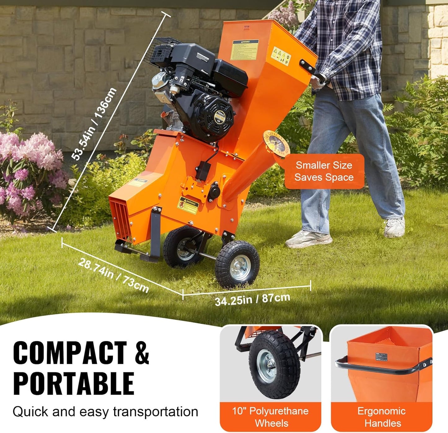 🌿 Electric Wood Chipper Shredder – Powerful Garden Branch & Leaf Mulcher ⚡🪵