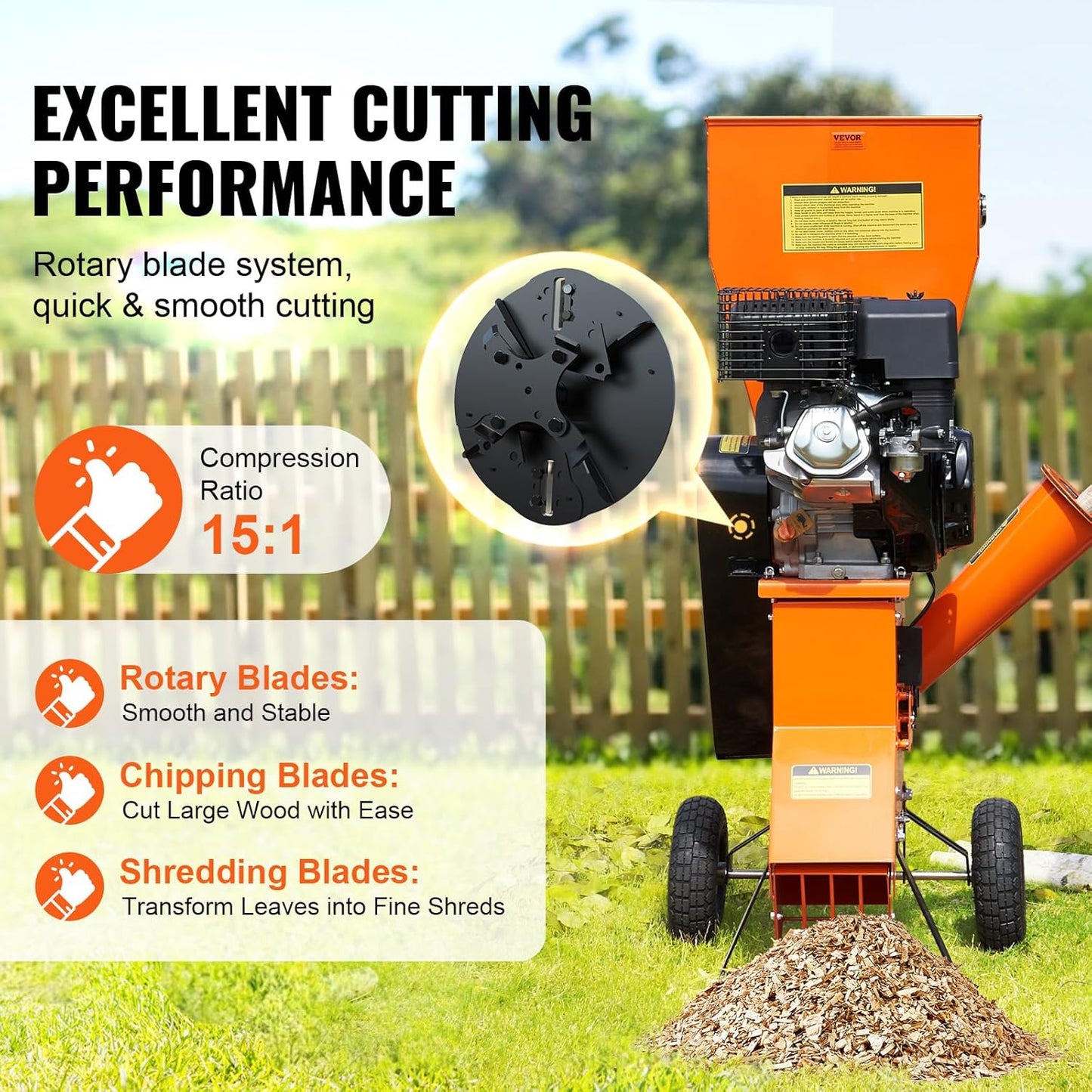 🌿 Electric Wood Chipper Shredder – Powerful Garden Branch & Leaf Mulcher ⚡🪵